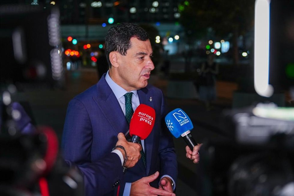 El presidente de la Junta de Andalucía, Juanma Moreno, este miércoles en Tokio (Japón)