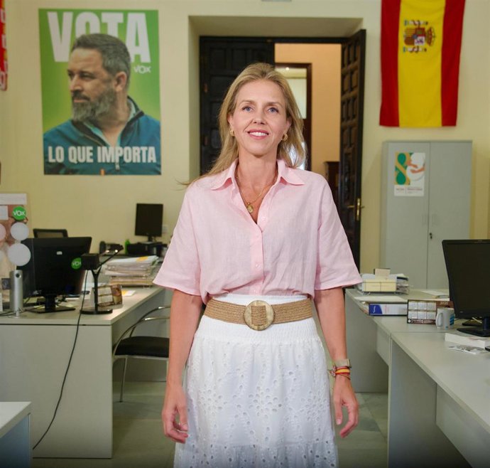 Cristina Peláez, portavoz municipal de Vox en el Ayuntamiento hispalense.