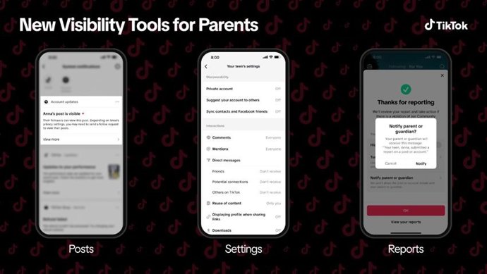Nuevas funciones de seguridad para las familias de TikTok.