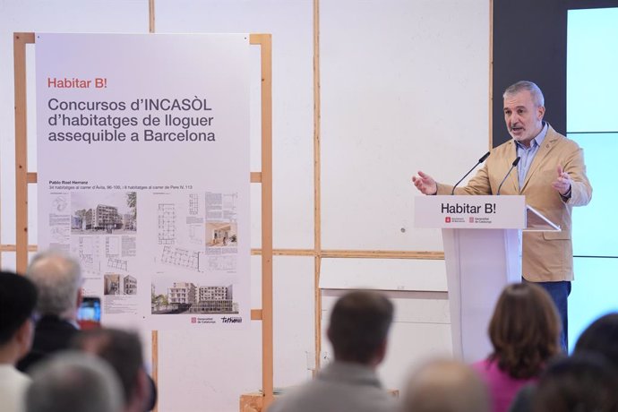 L'alcalde de Barcelona, Jaume Collboni, durant l'acte