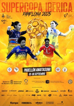 Cartel de presentación de la III Supercopa Ibérica de balonmano femenino.
