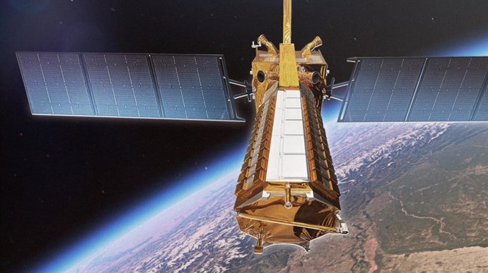 Ilustração artística do satélite NISAR