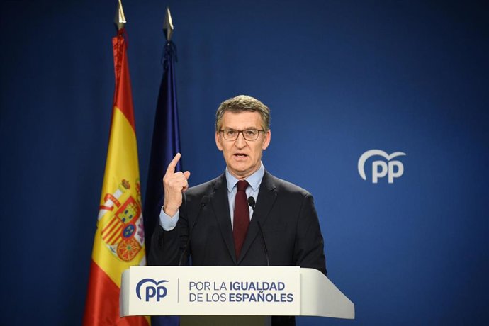 Archivo - El presidente del PP, Alberto Núñez Feijóo.
