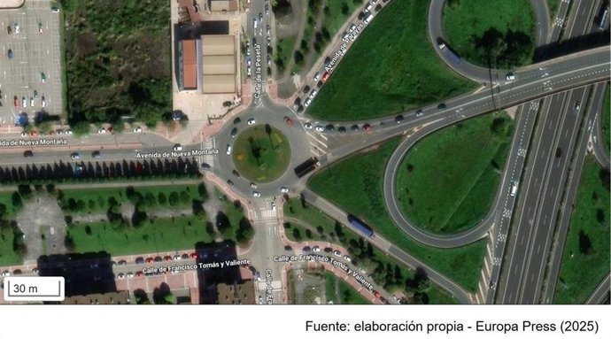 Imagen de la rotonda de Nueva Montaña en Santander