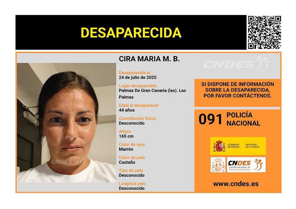 Buscan a una mujer de 44 años desaparecida el 24 de julio en Las Palmas de Gran Canaria