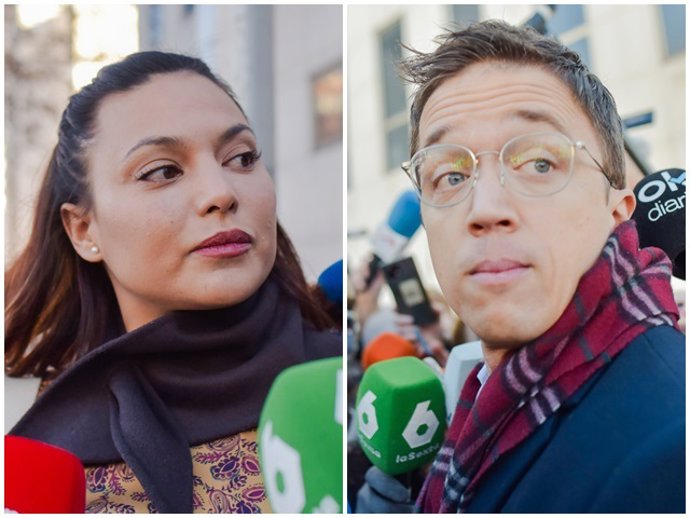 Archivo - Elisa Mouliaá e Íñigo Errejón, en imagen de archivo