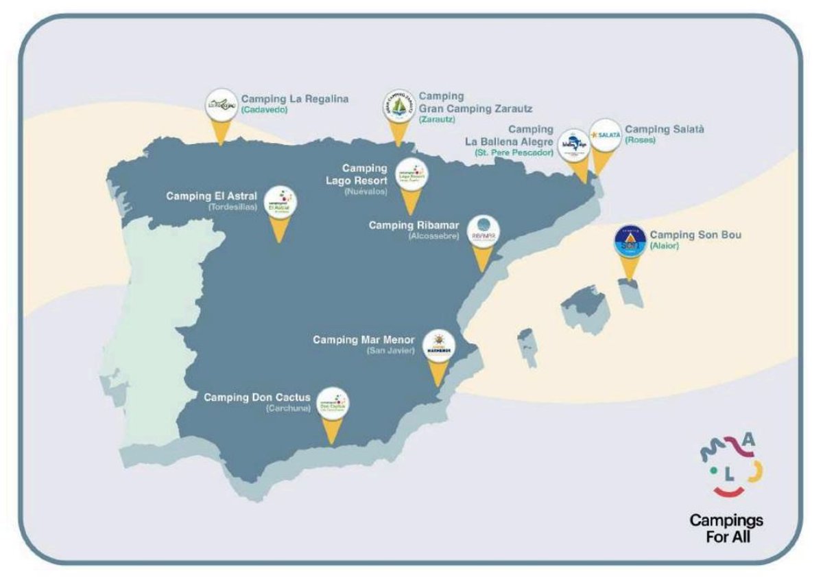 El camping La Regalina (Cadavedo) participa en un proyecto para impulsar el turismo inclusivo y accesible