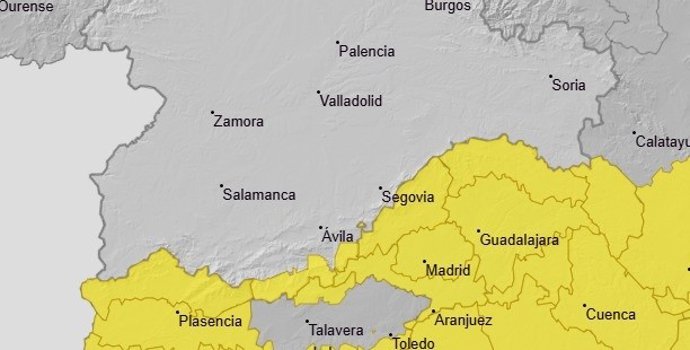 El sur de Ávila estará este viernes en aviso por tormentas y calor con máximas de hasta 37 ºC