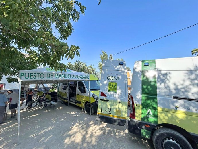 Puesto de mando instalado para la búsqueda de la mujer desaparecida en Baza