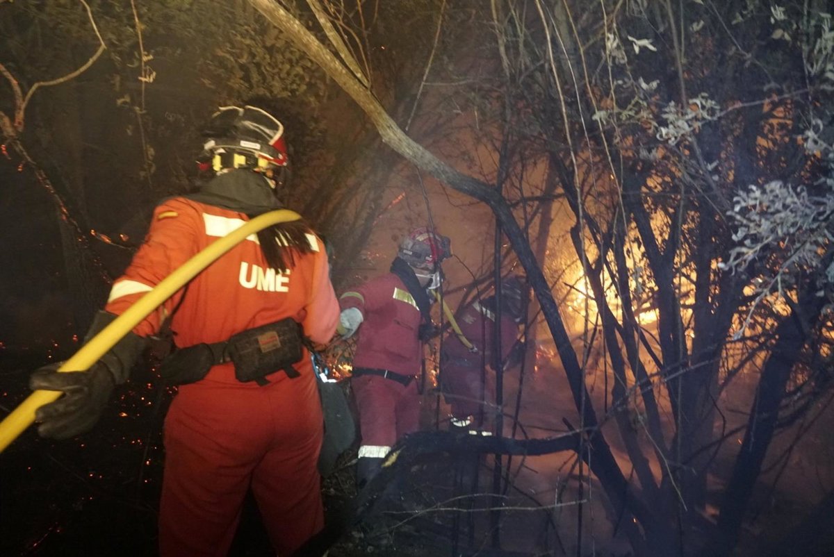La UME despliega más de 1600 militares y 700 medios desde el inicio de la campaña de incendios
