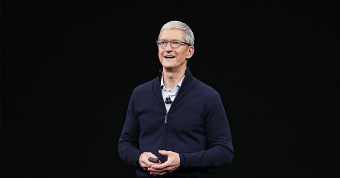 Archivo - Arquivo - Tim Cook em uma apresentação da Apple em 2017.