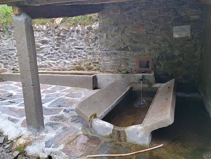 Lavadero de San Martín de Oscos en el que se ha actuado gracias al Fondo de Reservas de la Biosfera.