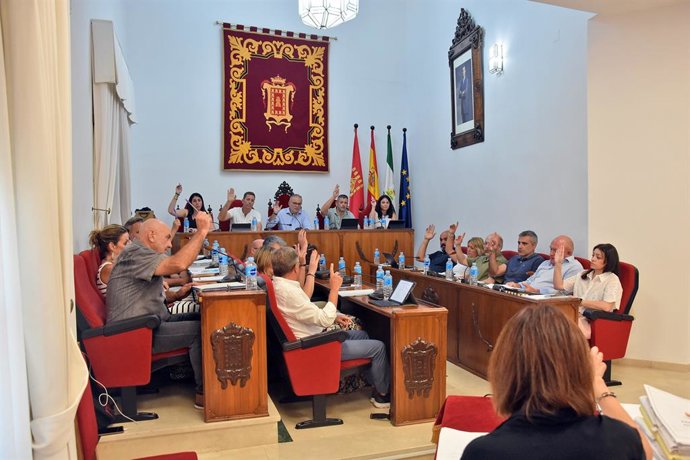 Imagen del Pleno ordinario del mes de julio en del Ayuntamiento de Baza.