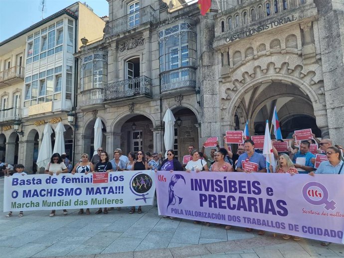 Imagen de la concentración en O Porriño.