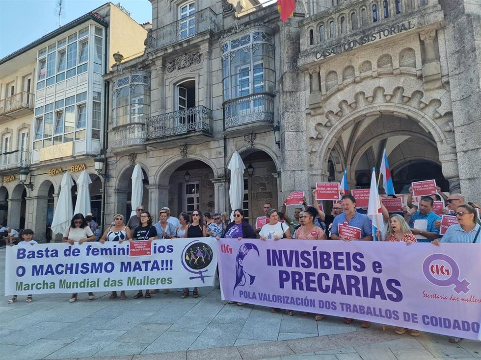 Imagen de la concentración en O Porriño.