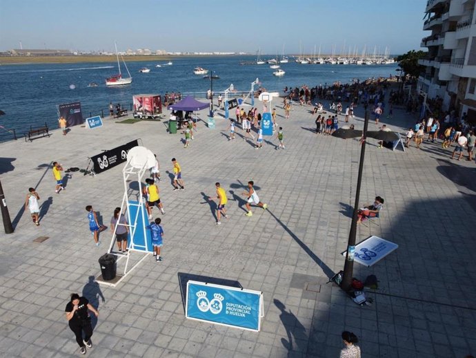 Prueba de baloncesto 3x3.