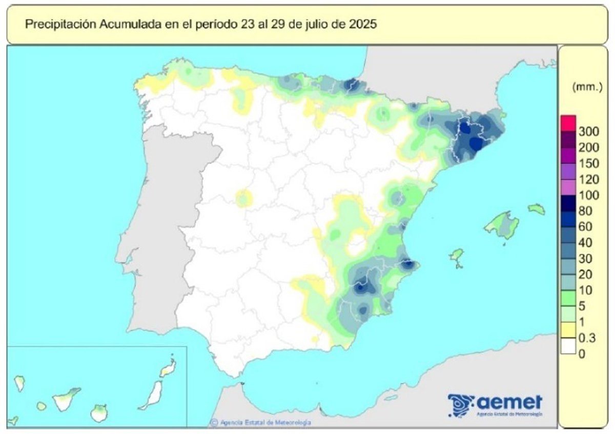 Las lluvias acumuladas en este año hidrológico se cifran en 644 l/m2 y se mantienen un 13% por encima de lo habitual