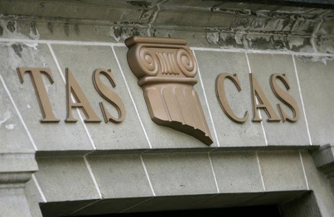 Archivo - FILED - 08 May 2008, Switzerland, Lausanne: The International Court of Arbitration for Sport (Cas) logo seen in Lausanne. Photo: Frank May/dpa
