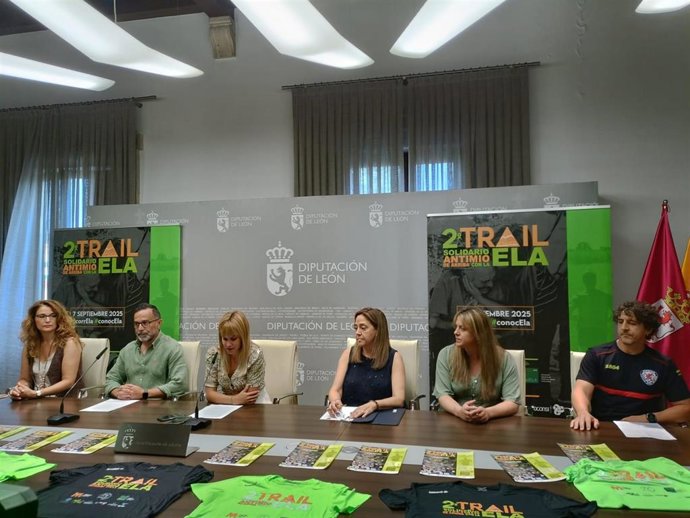 Presentación en la Diputación de León del Trail Solidario 'Antimio con ELA'.