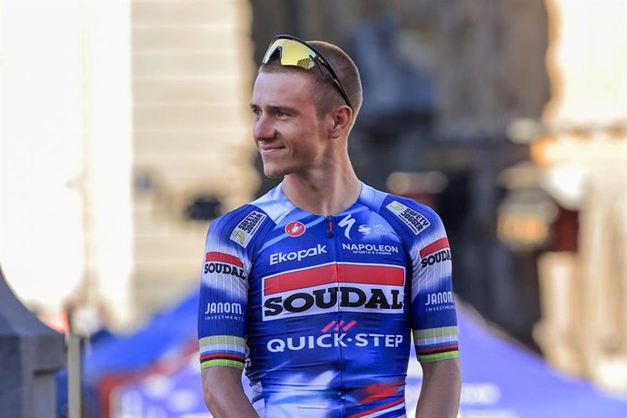 Remco EVENEPOEL, Soudal Quick-Step, during the Tour de France 2025, UCI WorldTour cycling event, Teams presentation on 3 July 2025 in Lille, France - Photo Stefano Cavasino / DPPI