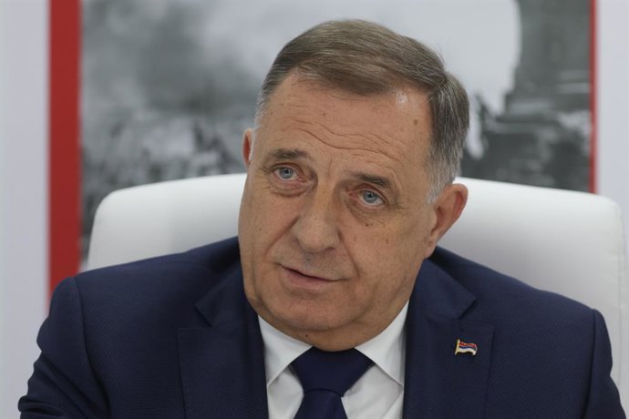 Archivo - RUSSIA, ST PETERSBURG - JUNE 20, 2025: The president of Bosnia and Herzegovina's Republika Srpska, Milorad Dodik gives an interview to the TASS news agency at the 28th St Petersburg International Economic Forum at the Expoforum Convention and Ex
