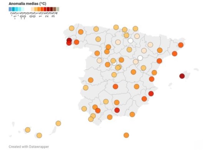 Julio ha terminado cálido en gran parte del país, muy cálido en el este