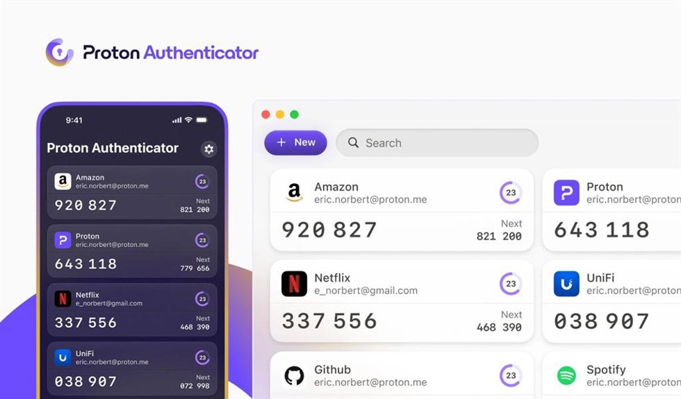 La nueva aplicación Proton Authenticator.
