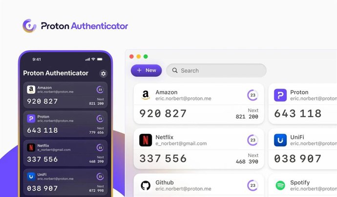 La nueva aplicación Proton Authenticator.