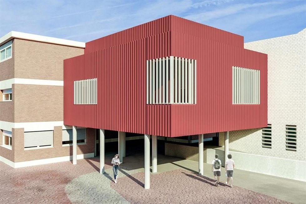 Modelo 3D del nuevo Instituto de Educación Secundaria (IES) Lola Flores de Jerez de la Frontera (Cádiz).