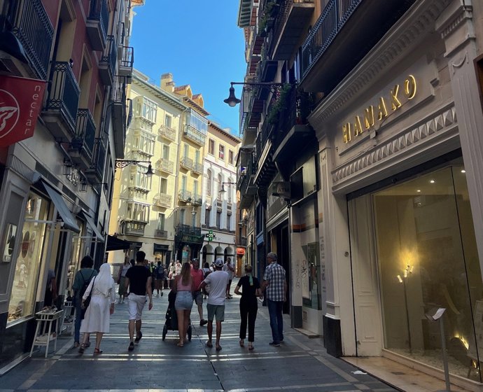 Calle Zapatería, en Pamplona