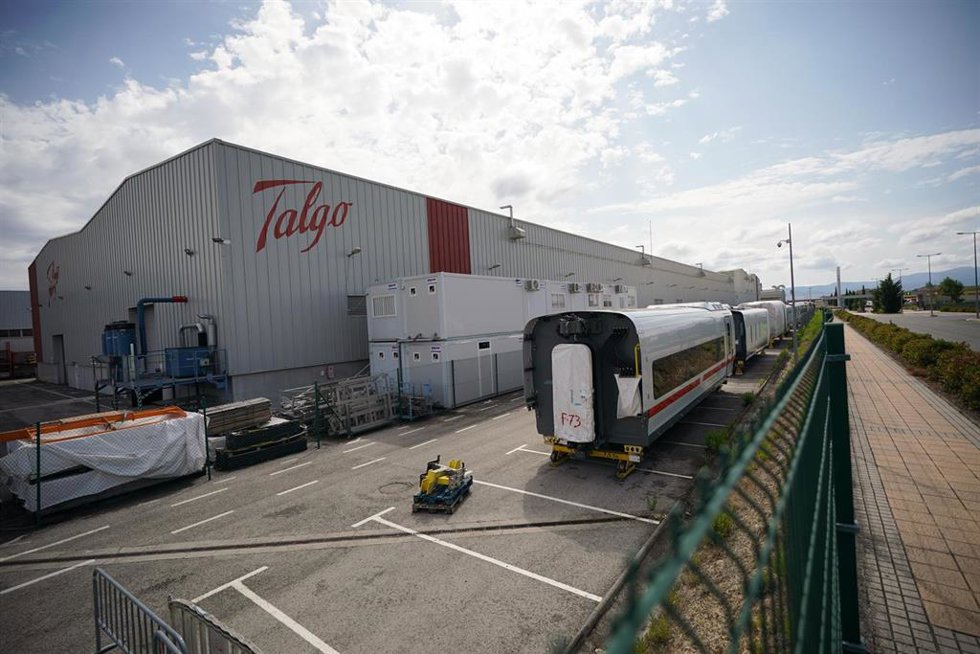 Archivo - Fachada de la planta de Talgo, a 29 de agosto de 2024, en Rivabellosa, Álava