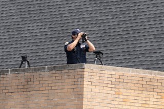 July 31, 2025, New York, New York, United States: Police officers from counterterrorism unit guard funeral service of NYPD officer Didarul Islam outside of Parkchester Jame Masjid in New York, NY on July 31, 2025. Didarul Islam was one of four people kill