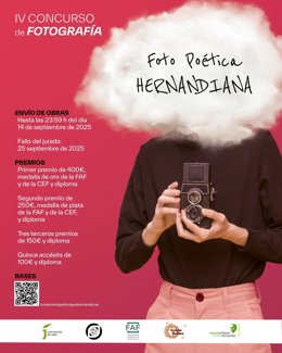Jaén.- El plazo para participar en el 'IV Concurso Foto Poética Hernandiana' expira el próximo 14 de septiembre