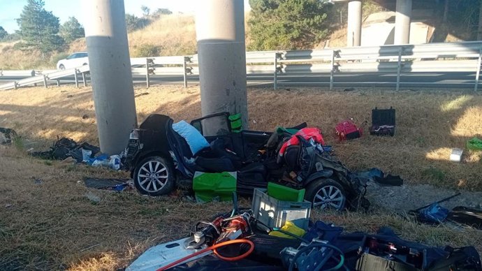 Imagen del vehículo siniestrado.