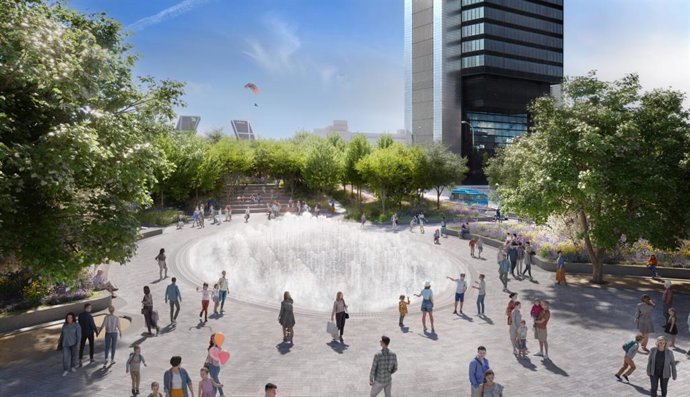 Recreación del futuro parque de la Castellana