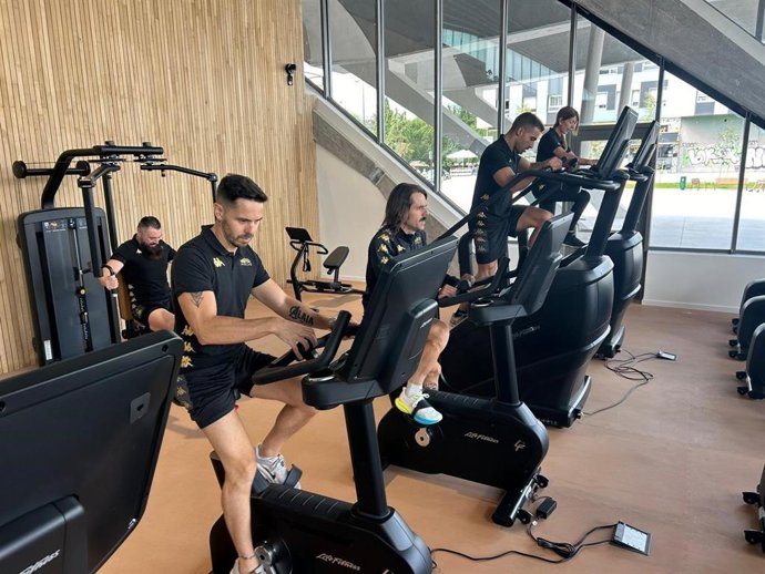 Entrentamiento en el Palacio de los Deportes de Oviedo