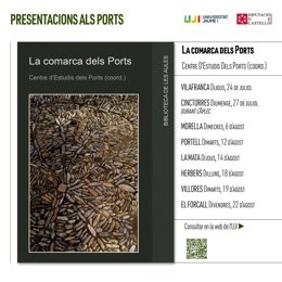 Publicacions de la UJI y el Centre d'Estudis dels Ports presentan el libro 'La comarca dels Ports' en varios municipios