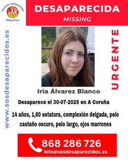 Cartel difundido por SOS Desaparecidos.