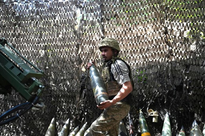 Imagen de archivo de una unidad de artillería ucraniana en las inmediaciones de Pokrovsk (Ucrania) 