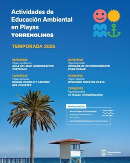 Cartel de actividades para el mes de agosto.