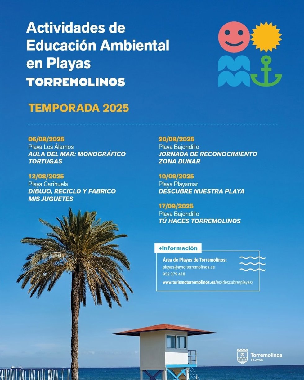 Cartel de actividades para el mes de agosto.