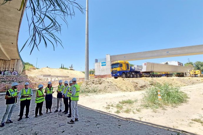 Obras para el nuevo carril BUS-VAO del Aljarafe.