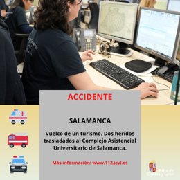 Gráfico elaborado por el 112 con datos del accidente ocurrido en Salamanca