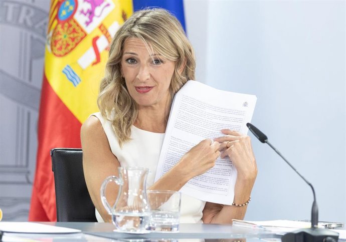 La vicepresidenta segunda y ministra de Trabajo y Economía Social, Yolanda Díaz. 