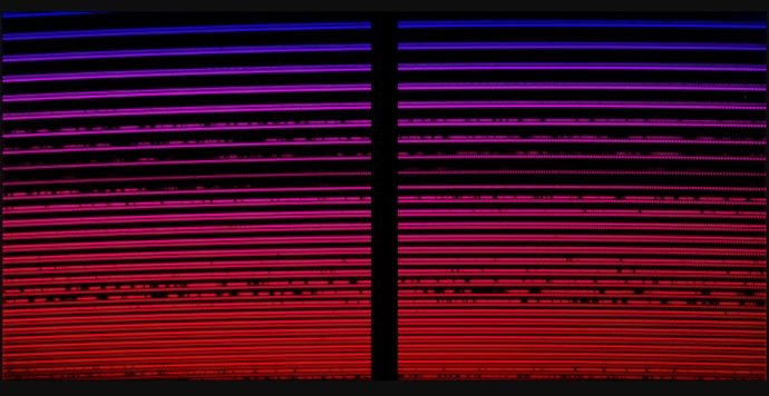 Espectros de gases de efeito estufa do telescópio de Calar Alto