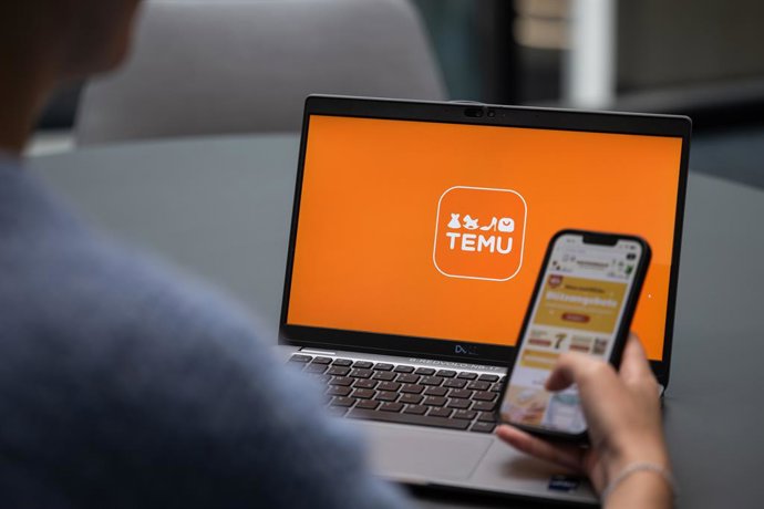 Archivo - FILED - 29 August 2023, Berlin: View of a laptop with the Temu app logo (staged scene). Chinese online retail giant Temu violates European Union laws by not doing enough to tackle the sale of illegal products on the shopping platform, according 