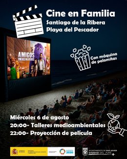 San Javier invita a disfrutar de 'Cine en Familia' en las playas del municipio