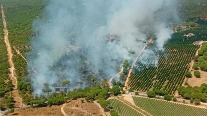 Estabilizado el incendio en el paraje 'Cañada del Pozo del Judío' en Aljaraque