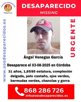 Imagen difundida por SOS Desaparecidos.