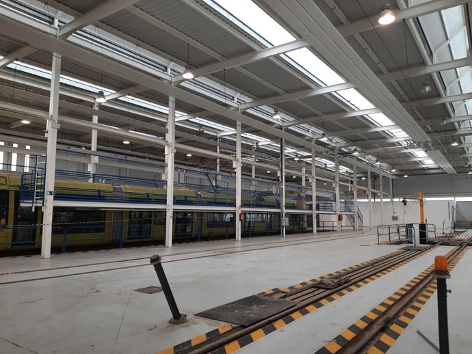 Archivo - Talleres y cocheras del tranvía de Jaén.